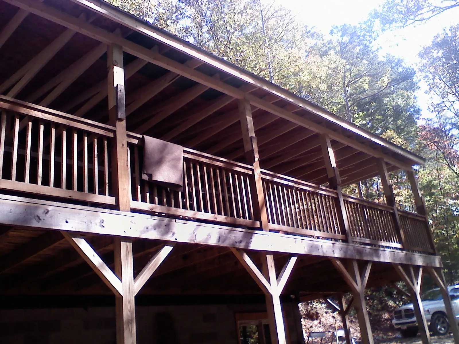 Timber framing under a new elevated porch and deck — Roof Leak Repair in San Gregorio by Roofing Brothers